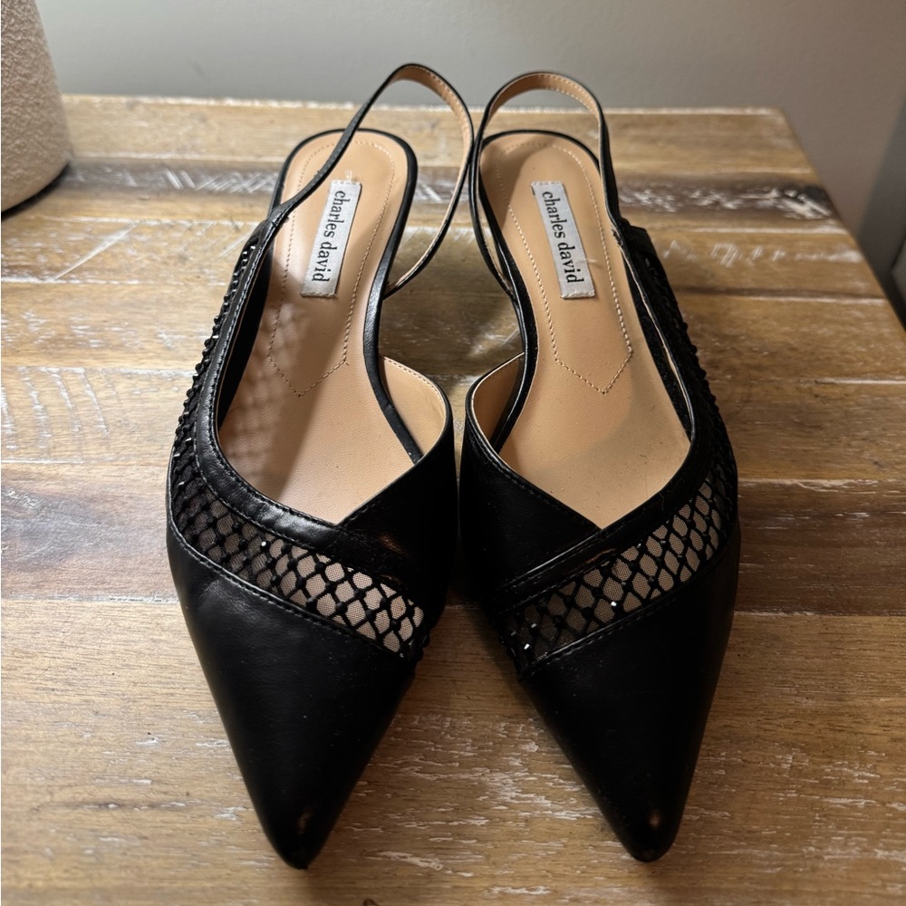 Charles David Black Classic Heels